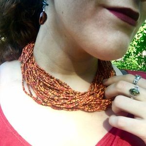 REAL AFRICAN Handmade Beaded Necklace!!